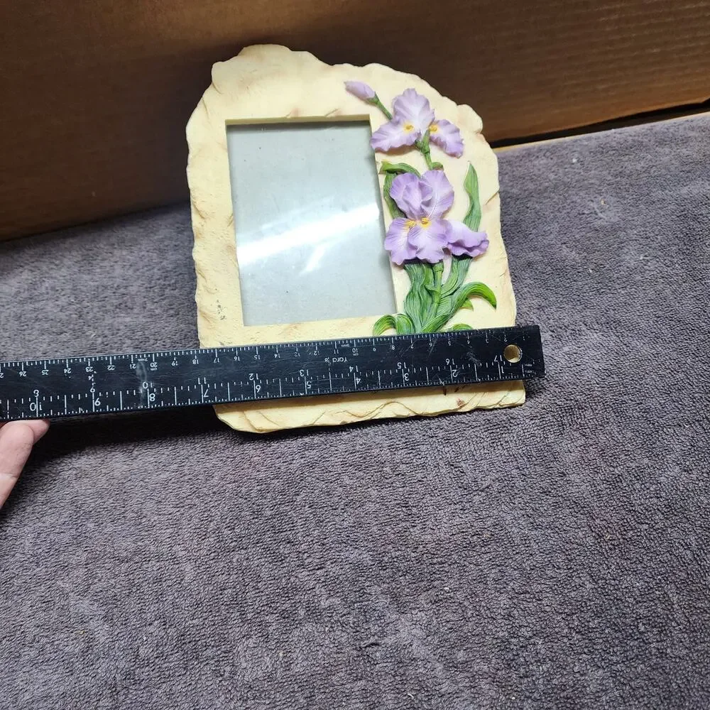 3D resin picture frame lavender iris flowers FF